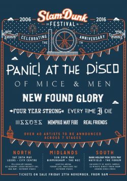 SLAM DUNK FESTIVAL 2016 Panic! At The Disco Poster Print
