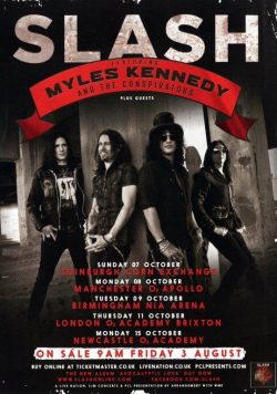 SLASH Apocalyptic Love 2012 UK Tour Poster