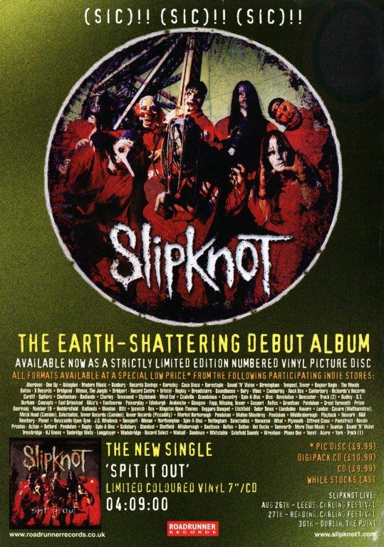 SLIPKNOT Spit It Out Poster Print - prints4u