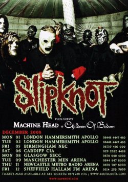 SLIPKNOT All Hope Is Gone 2008 World Tour Poster Print