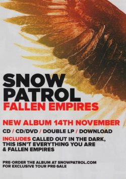 SNOW PATROL Fallen Empires Poster Print