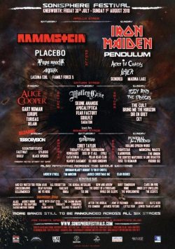 SONISPHERE FESTIVAL 2010 Rammstein Iron Maiden Poster Print