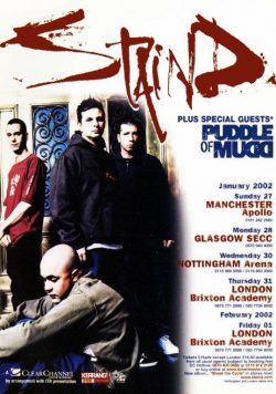 STAIND Break The Cycle 2002 UK Tour Poster Print