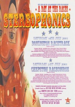 STEREOPHONICS A Day To The Races 2001 Tour Poster Print