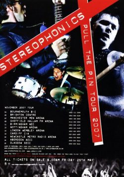 STEREOPHONICS Pull The Pin 2007 UK Tour Poster