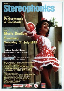STEREOPHONICS Performance Cocktails Swansea Morfa Stadium Poster