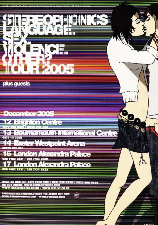 Stereophonics Language Sex Violence 2005 Uk Tour Poster Prints4u