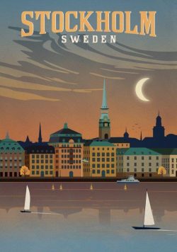 STOCKHOLM Vintage Travel Poster Print
