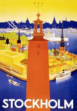 STOCKHOLM Vintage Travel Poster Print