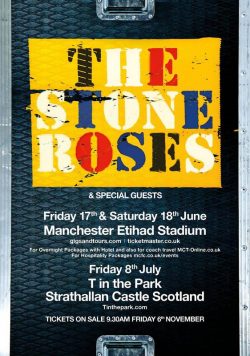 THE STONE ROSES Manchester Etihad Stadium June 2016 Poster