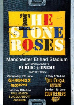THE STONE ROSES Manchester Etihad Stadium June 15-19 2016 Poster