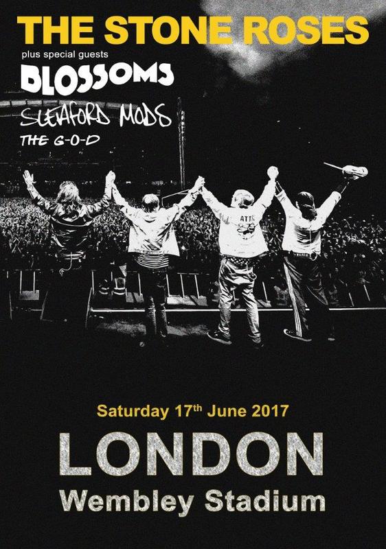THE STONE ROSES London Wembley 2017 Tour Poster