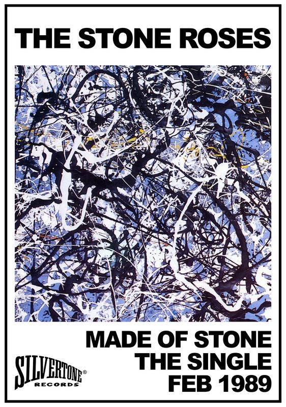 Music Poster,vintage rare Stone Roses b4 24"x 36" blue 