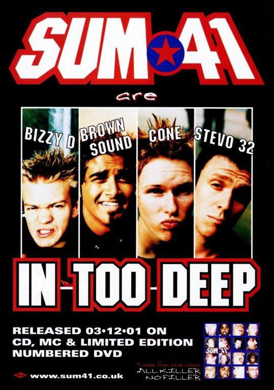 SUM 41 In Too Deep Poster SUM 41 In Too Deep Poster