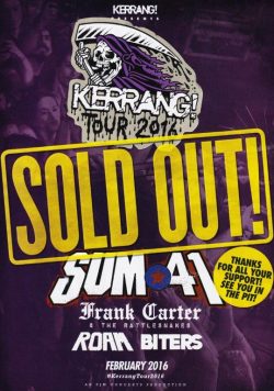 SUM 41 The Kerrang Tour 2016 Poster Print