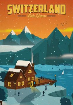 SWITZERLAND Vintage Travel Poster Print