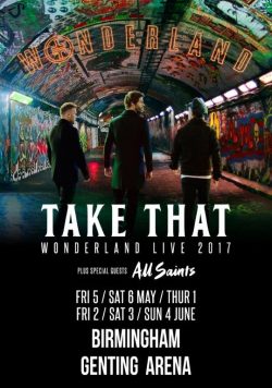 TAKE THAT Wonderland Live 2017: Birmingham Genting Arena Poster Print