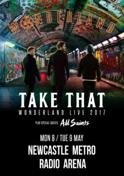TAKE THAT Wonderland Live 2017 Newcastle Metro Radio Arena Poster Print