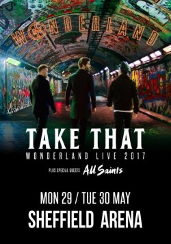 TAKE THAT Wonderland Live May 2017: Sheffield Arena Poster Print