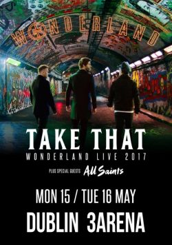 TAKE THAT Wonderland Live May 2017: Dublin 3Arena Poster Print