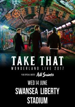 TAKE THAT Wonderland Live 2017: Swansea Liberty Stadium Poster Print