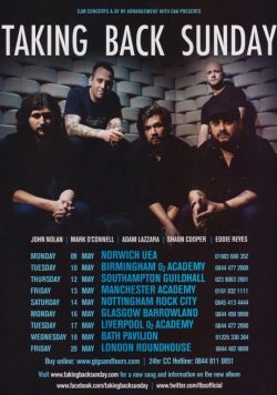 TAKING BACK SUNDAY Happiness Is 2011 UK Tour Poster Print