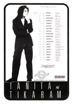 TANITA TIKARAM Ancient Heart 1990 UK Tour Poster Print