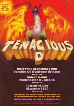 TENACIOUS D Rize of the Fenix 2012 UK Tour Poster