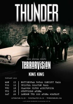 THUNDER Wonder Days 2016 February UK Tour Poster