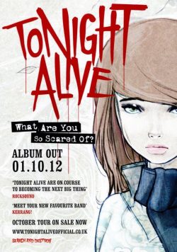 TONIGHT ALIVE What Are You Scared Of? Poster Print