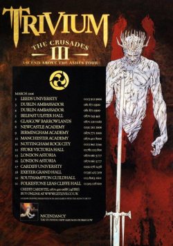 TRIVIUM Ascend Above The Ashes Tour Poster Print