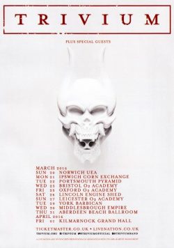 TRIVIUM Silence In The Snow 2016 UK Tour Poster Print