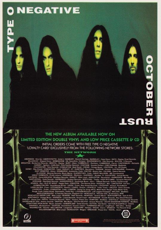 TYPE O NEGATIVE October Rust Poster