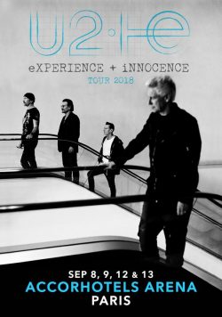 U2 Experience + Innocence 2018 Tour AccorHotels Arena Paris Poster Print