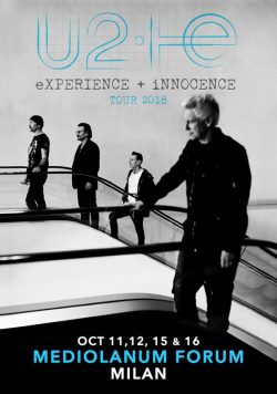 U2 Experience + Innocence 2018 Tour Mediolanum Forum Milan Poster Print
