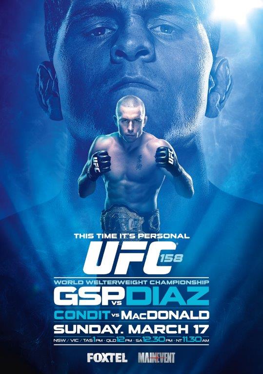 UFC 158 StPierre vs. Nick Diaz Poster