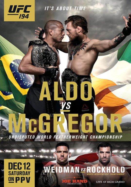 UFC 194 Conor McGregor vs Jose Aldo Poster