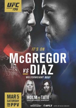UFC 196 Conor McGregor vs Dos Anjos Poster