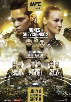 UFC 213 Yoel Romero v Robert Whittaker Poster Print