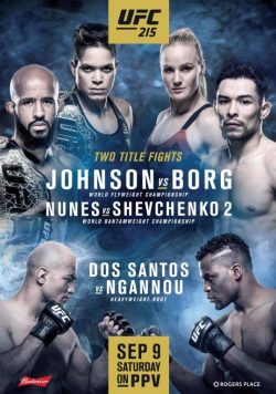 UFC 215 Amanda Nunes vs Valentina Shevchenko Poster Print