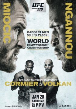 UFC 220 Stipe Miocic vs Francis Ngannou Poster Print