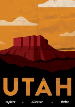 UTAH Vintage Travel Poster