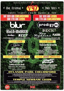 V FESTIVAL 1997 Blur The Prodigy Poster