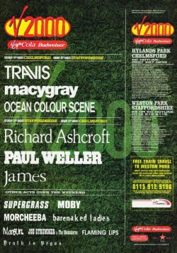 V FESTIVAL 2000 Travis Richard Ashcroft Poster Print
