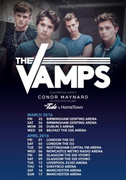 THE VAMPS Wake Up 2016 UK Arena Tour Poster Print