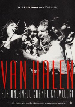 VAN HALEN For Unlawful Carnal Knowledge Poster
