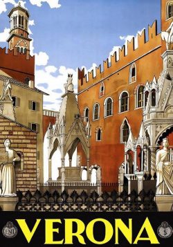 VERONA Vintage Travel Poster Print