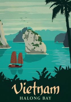 VIETNAM Vintage Travel Poster Print