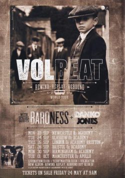 VOLBEAT Rewind Replay Rebound 2019 UK Tour Poster Print