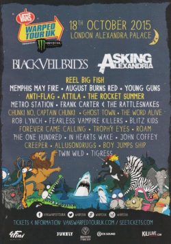 WARPED TOUR 2015 Black Veil Brides Poster Print